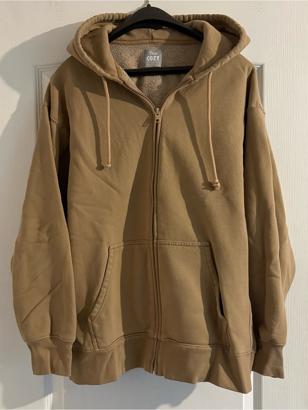 TNA Women’s Cozy Fleece Boyfriend full zip hoodie